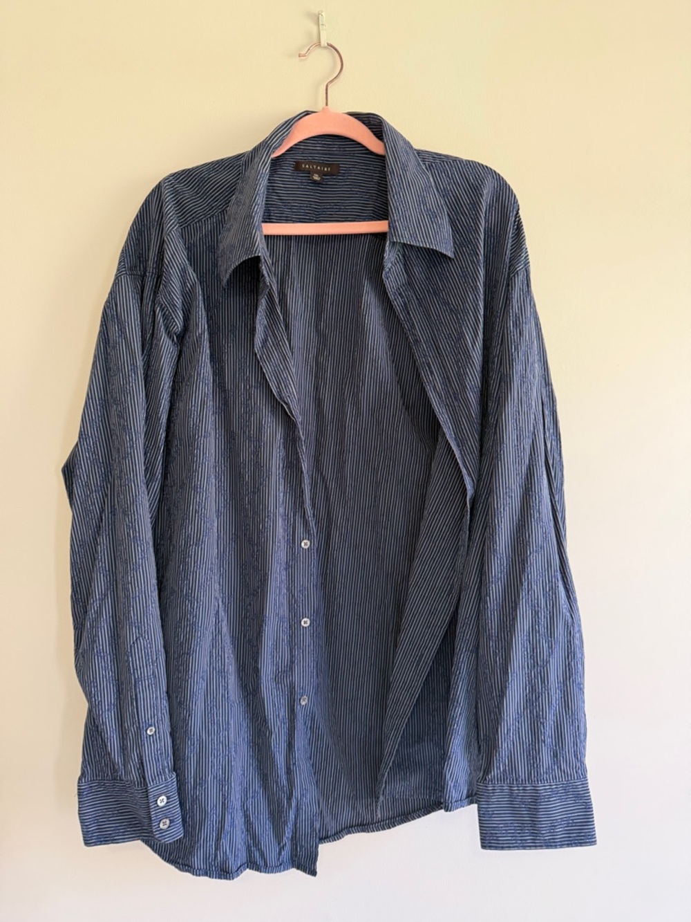 Striped Blue Men's Dress Shirt